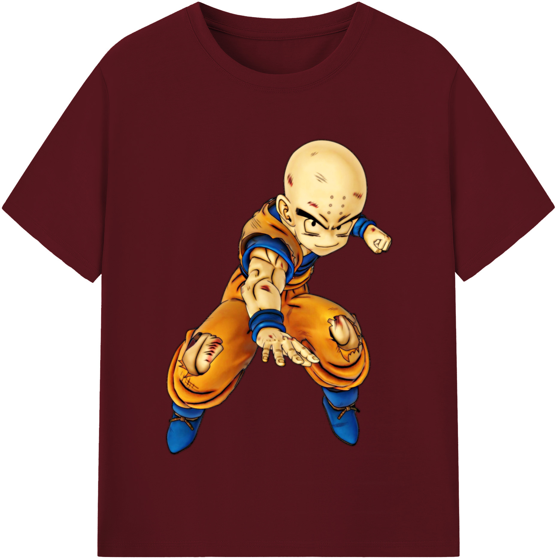 （画像用） ドラゴンボール クリリン DRAGON BALL krillin 綿100％半袖Tシャツ（フロントプリント）